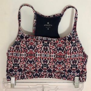 Athleta High Back Kaleidoscope Print Bra